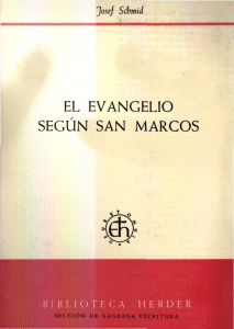 EL EVANGELIO SEGÚN SAN MARCOS