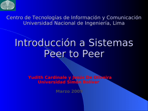 Introducción a Sistemas Peer to Peer