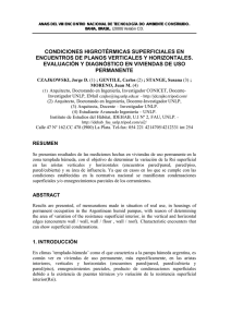 Condiciones higrotérmicas superficiales en encuentros de planos