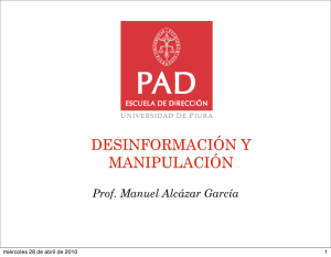 Desinformación y Manipulación (Manuel Alcázar)