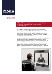 IMPALA Network Solutions renueva la Cisco Advanced