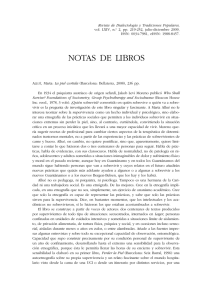 Notas de Libros - Revista de Dialectología y Tradiciones Populares