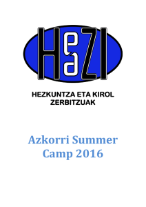 Azkorri Summer Camp 2016