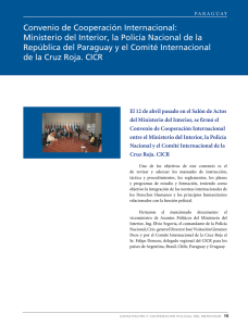 Convenio de Cooperación Internacional: Ministerio del