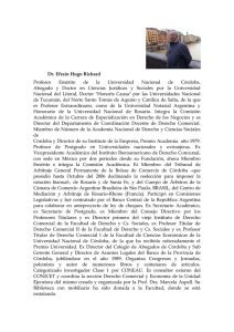 Dr. Efraín Hugo Richard Profesor Emérito de la Universidad