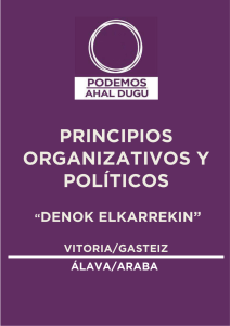 PRINCIPIOS ORGANIZATIVOS Y POLÍTICOS