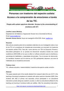 Personas con trastorno del espectro autista: Acceso a la