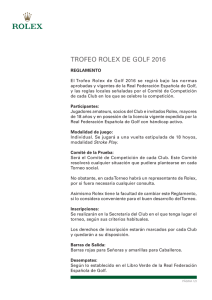 Reglamento - Trofeo Rolex de Golf