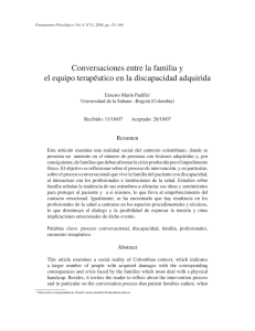 Conversaciones entre la familia y el equipo terapéutico en la