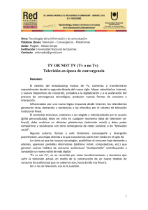 TV OR NOT TV (Tv o no Tv) - Red Nacional de Investigadores en