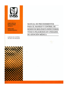 Manual de procedimientos para el manejo y control de