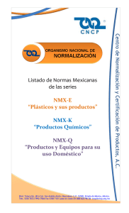 Listado de Normas Mexicanas de las series NMX