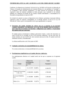 INFORME RELATIVO AL ART. 116 BIS DE LA