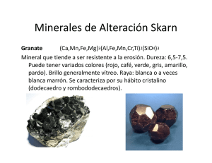 Minerales de Alteración Skarn - U