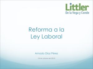 Reforma a la Ley Laboral