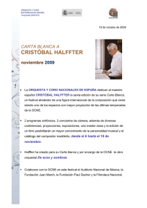 cristóbal halffter - Orquesta y Coro Nacionales de España