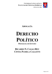 derecho político - Universidad Católica de Salta