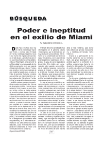Poder e ineptitud en el exilio de Miami