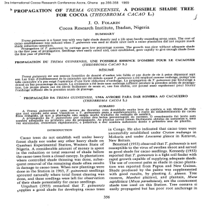 3ra International Cocoa Research Conference Accra, Ghana pp.356