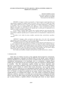 análisis contrastivo de los titulares de la prensa económica desde