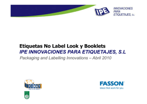Etiquetas No Label Look y Booklets IPE INNOVACIONES PARA