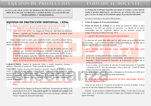 EQUIPOS DE PROTECCIÓN INDIVIDUAL ( EPIs)