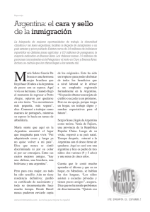 Argentina: el cara y sello de la inmigración
