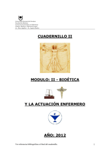 Módulo I: Bioética en General - Facultad de Medicina