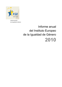 Informe anual del Instituto Europeo de la Igualdad - EIGE