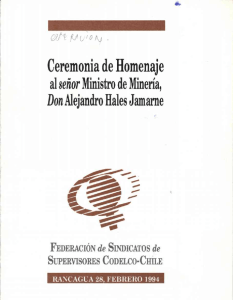 Ceremonia de Homenaje - Archivo Alejandro Hales Jamarne