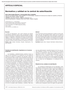 Normativa y calidad en la central de esterilización