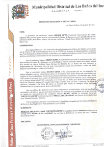 Resolución 137-2011-MDBI - Municipalidad Distrital de Baños