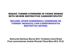 mosaic turner syndrome in young woman with severe restrictive