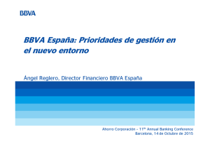 BBVA España: Prioridades de gestión en el nuevo entorno