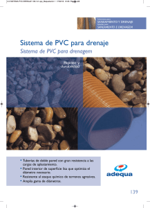 Sistema de PVC para drenaje