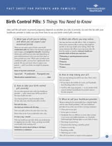 Birth Control Pills: 5 Things You Need to Know