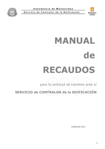 Manual de Recaudos - Intendencia de Montevideo.