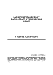 Juegos Algebraicos - Mauricio Contreras