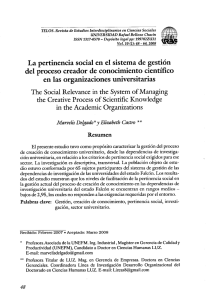 La pertinencia social en el sistema de gestión