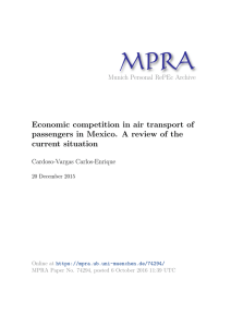 Economic competition in air transport of passengers in Mexico. A
