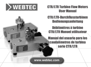 CTR/LTR Turbine Flow Meters User Manual CTR/LTR