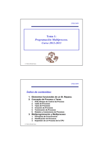 Tema 1: Programación Multiproceso. Curso 2012-2013