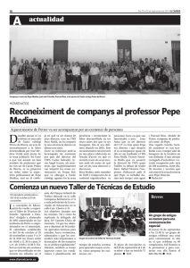Reconeiximent de companys al professor Pepe Medina