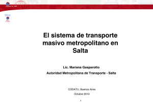 El sistema de transporte masivo metropolitano en Salta