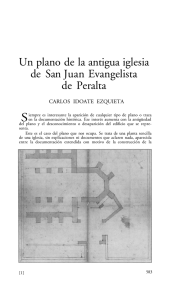 Un plano de la antigua iglesia de San Juan Evangelista de Peralta