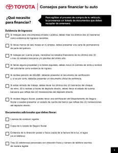 ® TOYOTA Consejos para financiar tu auto