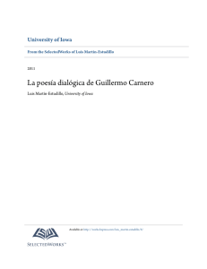 La poesía dialógica de Guillermo Carnero - SelectedWorks