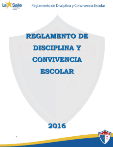 reglamento de disciplina y convivencia escolar 2016