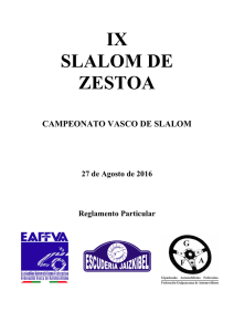 Reglamento Slalom de Zestoa 2016