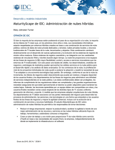 MaturityScape de IDC: Administración de nubes